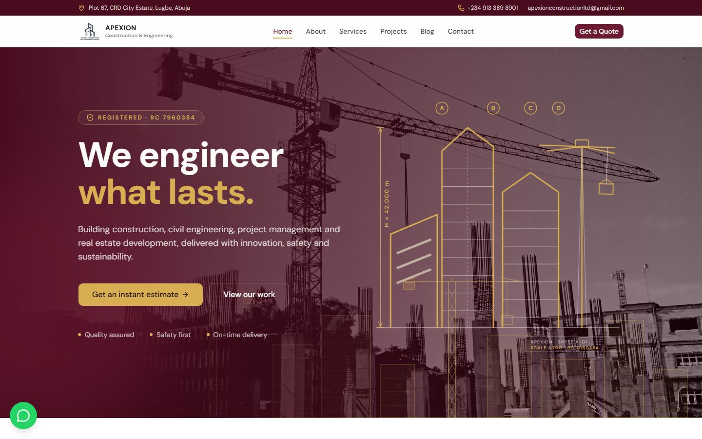 Corporate Website for a Construction & Engineering Firm