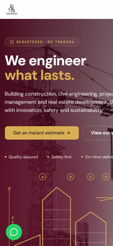 Corporate Website for a Construction & Engineering Firm screenshot